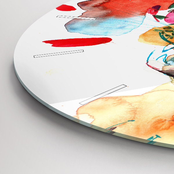 Kerek fali üvegóra Absztrakt vadmacska