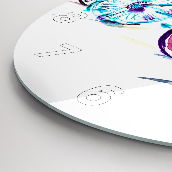 Kerek fali üvegóra Színes városi kerékpárok