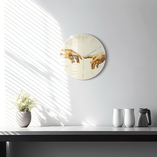 Kerek fali üvegóra Ádám teremtése