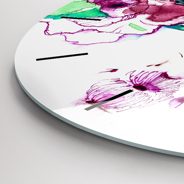 Kerek fali üvegóra Szemüveges nő