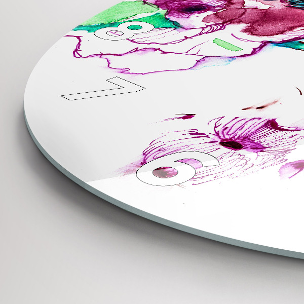 Kerek fali üvegóra Szemüveges nő