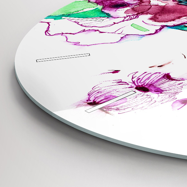 Kerek fali üvegóra Szemüveges nő