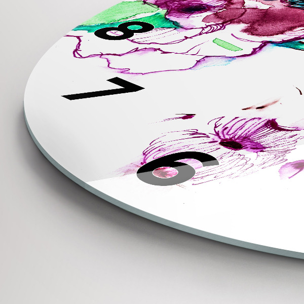 Kerek fali üvegóra Szemüveges nő