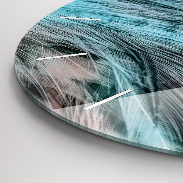 Kerek fali üvegóra Színes tollak