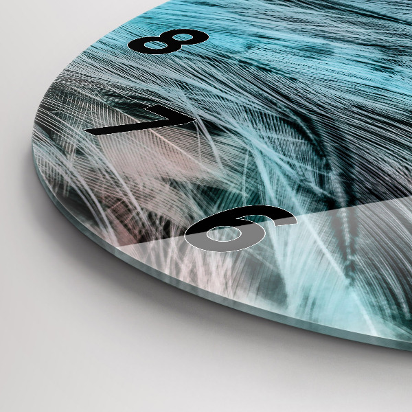 Kerek fali üvegóra Színes tollak