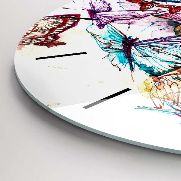 Kerek fali üvegóra Színes pillangó szem
