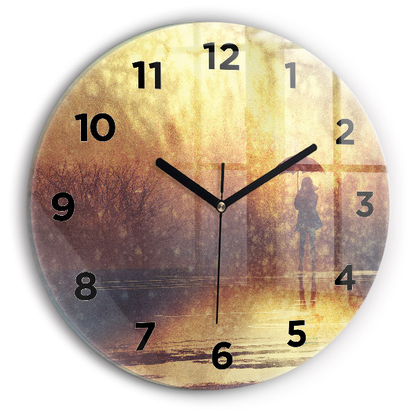 Kerek fali üvegóra nő esernyő