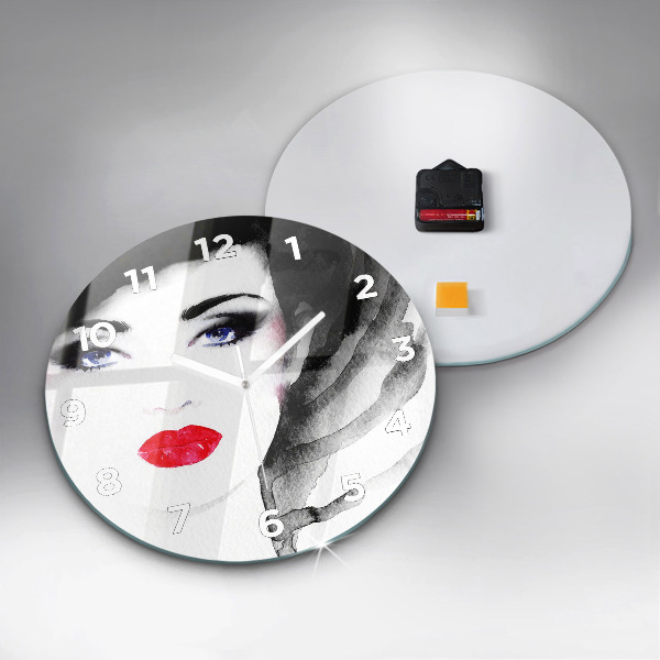 Kerek fali üvegóra Egy nő portréja