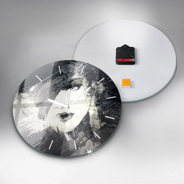 Kerek fali üvegóra Nő - akvarell