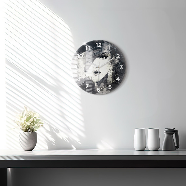 Kerek fali üvegóra Nő - akvarell