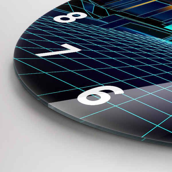 Kerek fali üvegóra Kibertér város