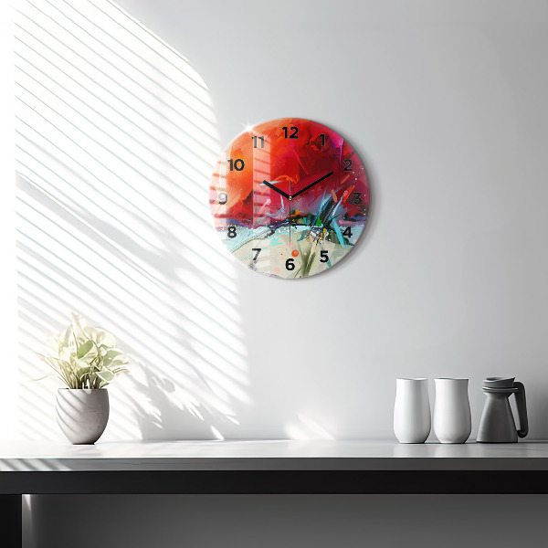 Kerek fali üvegóra Fűszerek sorai