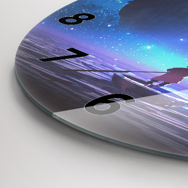 Kerek fali üvegóra Fantasy vitorlás hajó