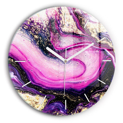 Kerek fali üvegóra Absztrakt márvány