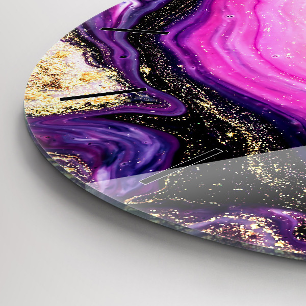 Kerek fali üvegóra Absztrakt márvány