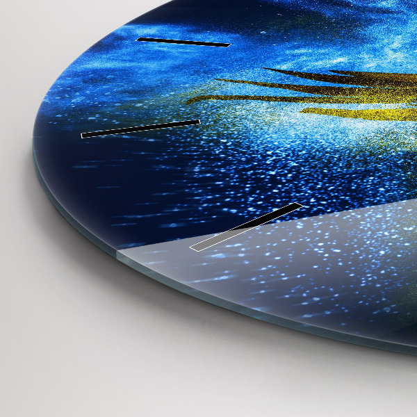 Kerek fali üvegóra Színes papagáj