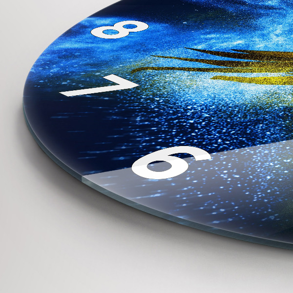 Kerek fali üvegóra Színes papagáj