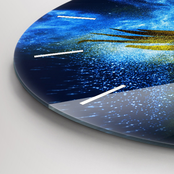 Kerek fali üvegóra Színes papagáj