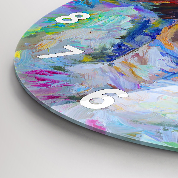 Kerek fali üvegóra Festett balerina