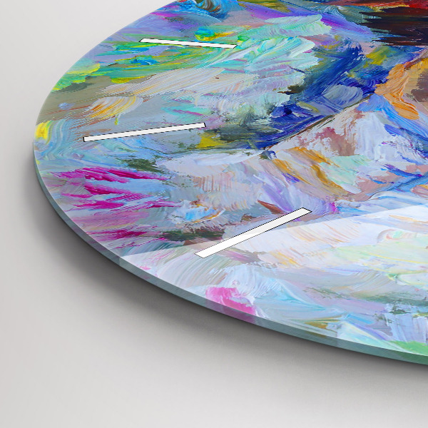 Kerek fali üvegóra Festett balerina