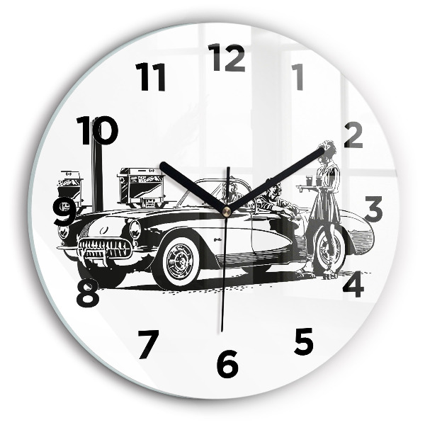 Kerek fali üvegóra Retro Illusztráció