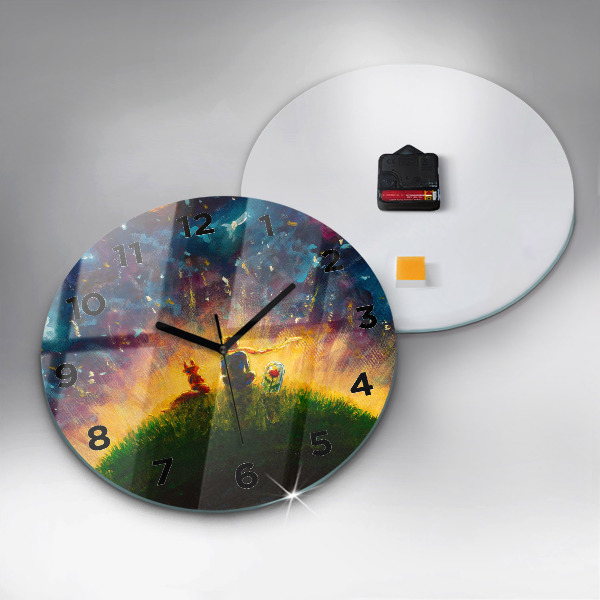 Kerek fali üvegóra Absztrakció A kis herceg