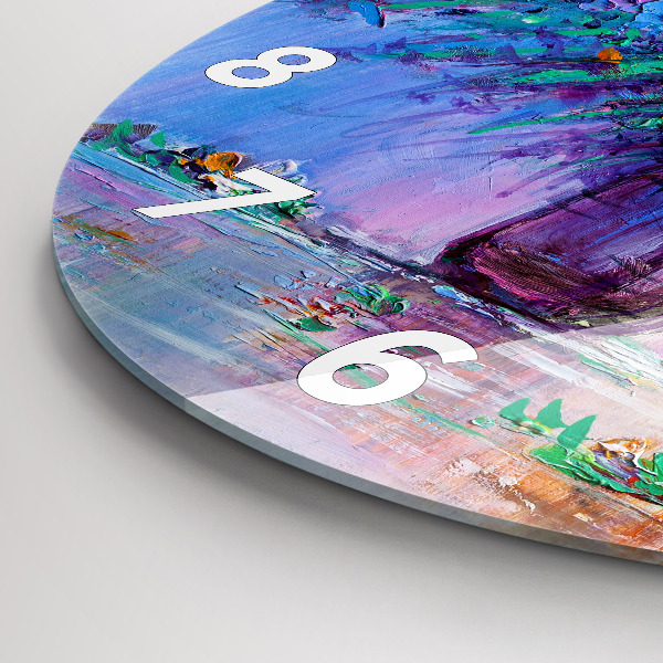 Kerek fali üvegóra Virágok egy vázában