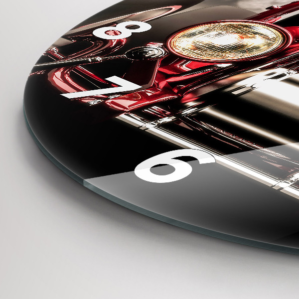 Kerek fali üvegóra Régi veterán autó