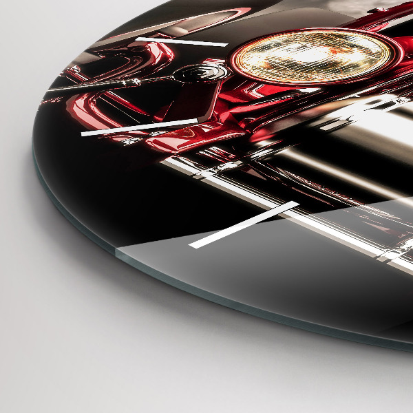 Kerek fali üvegóra Régi veterán autó