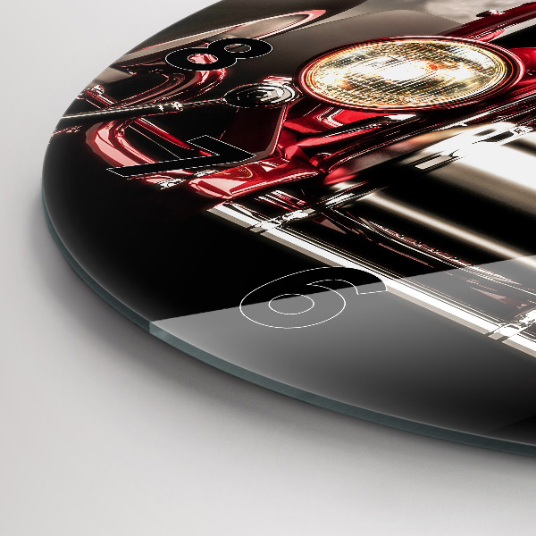 Kerek fali üvegóra Régi veterán autó