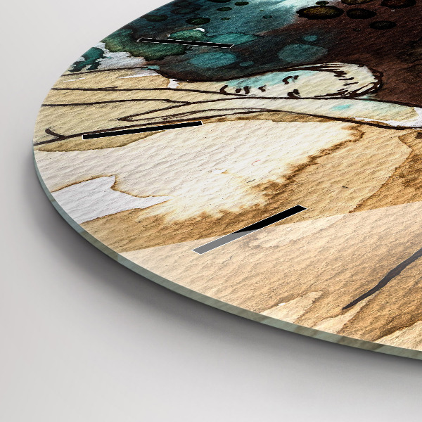 Kerek fali üvegóra Absztrakciós nő