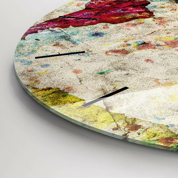 Kerek fali üvegóra Színes világtérkép