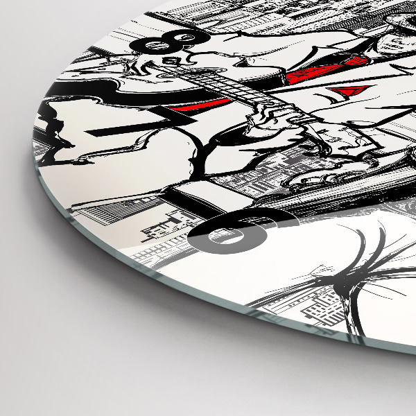 Kerek fali üvegóra Jazz New Yorkban