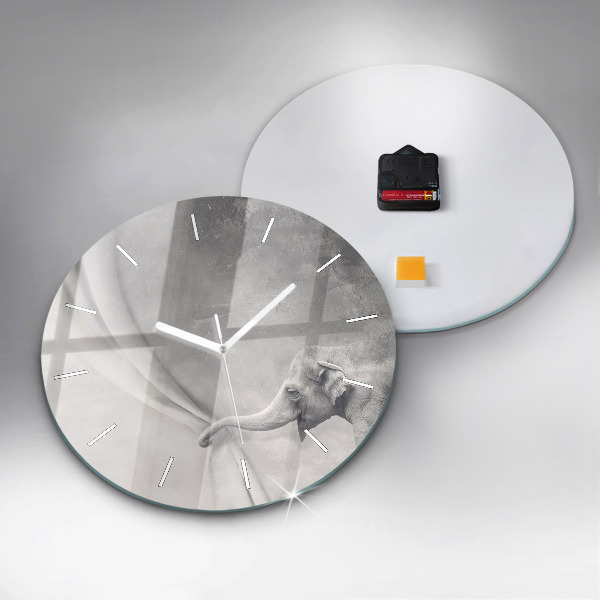 Kerek fali üvegóra Elefánt