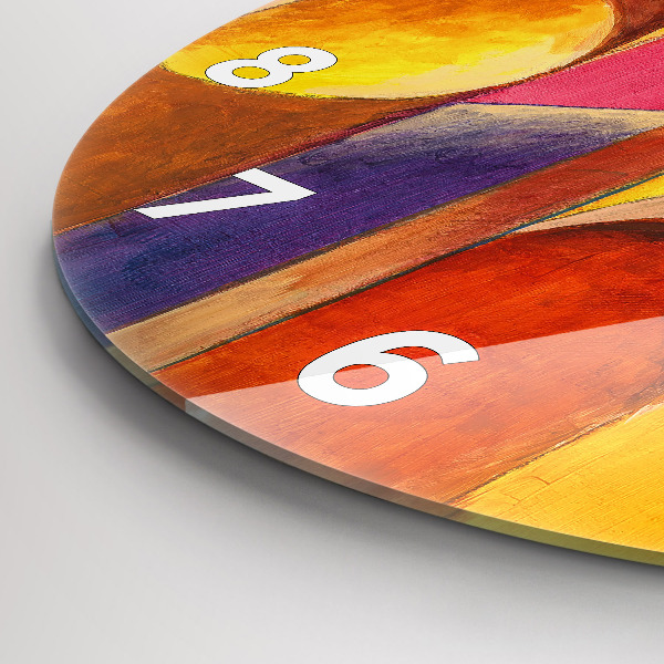 Kerek fali üvegóra Művészeti dekoráció absztrakció