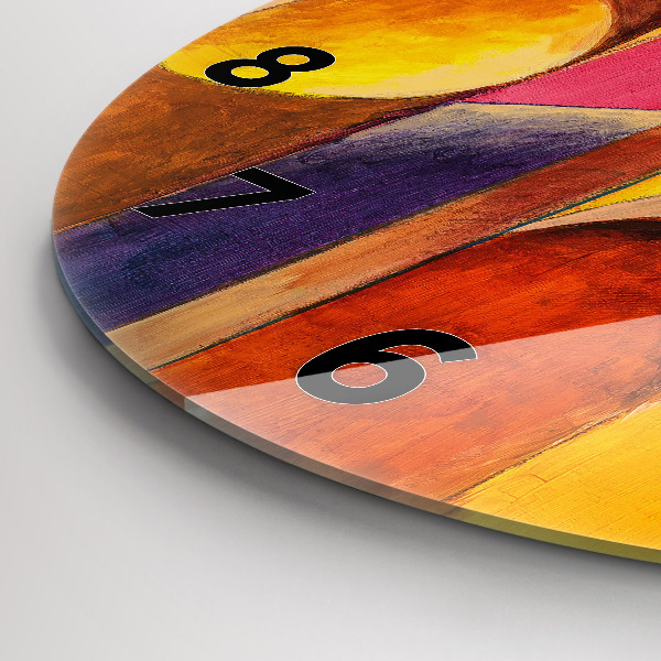 Kerek fali üvegóra Művészeti dekoráció absztrakció