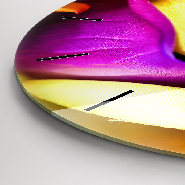 Kerek fali üvegóra Szivárvány rózsa