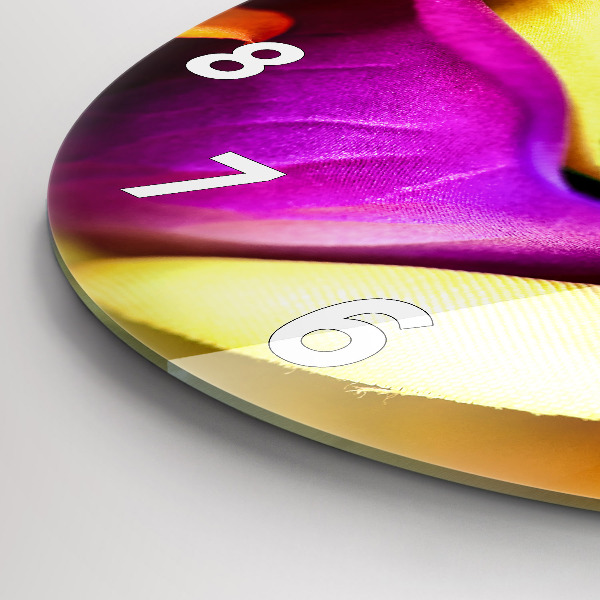 Kerek fali üvegóra Szivárvány rózsa