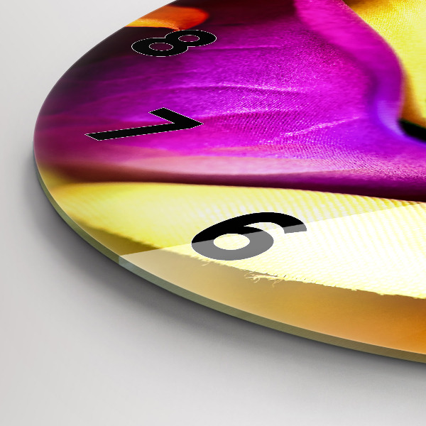 Kerek fali üvegóra Szivárvány rózsa