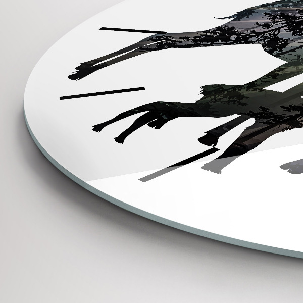 Kerek fali üvegóra Szarvas család