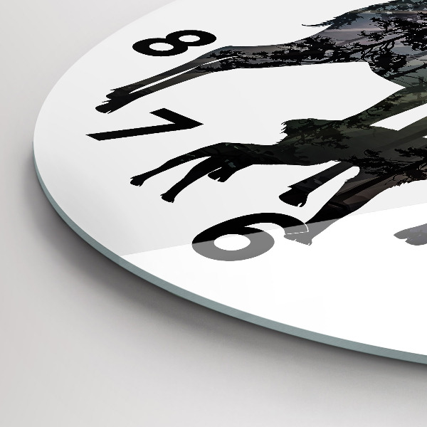 Kerek fali üvegóra Szarvas család