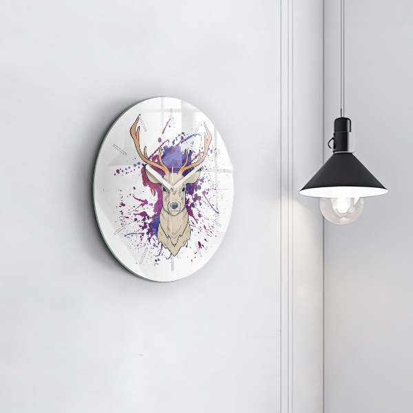 Kerek fali üvegóra Szarvas vektoros illusztráció