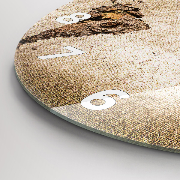 Kerek fali üvegóra Vintage világtérkép