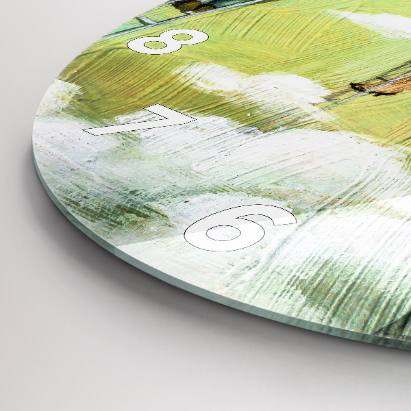 Kerek fali üvegóra Emberek a létrán