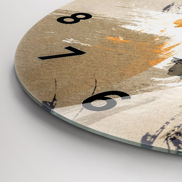 Kerek fali üvegóra Portré egy nő absztrakt