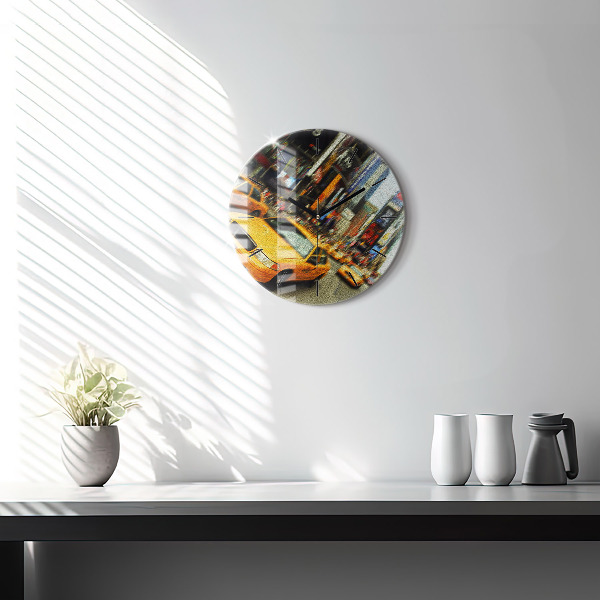 Kerek fali üvegóra New York-i taxik