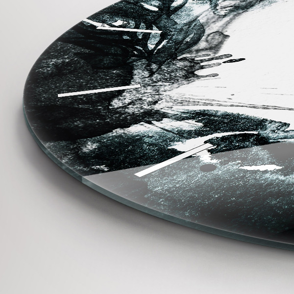 Kerek fali üvegóra Vörös ajkak nő portréja