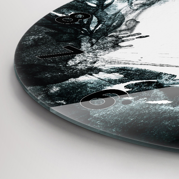 Kerek fali üvegóra Vörös ajkak nő portréja