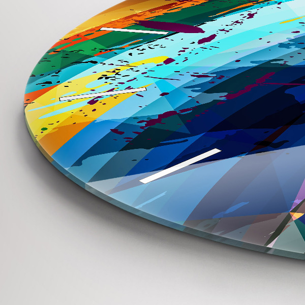 Kerek fali üvegóra Absztrakt háttér