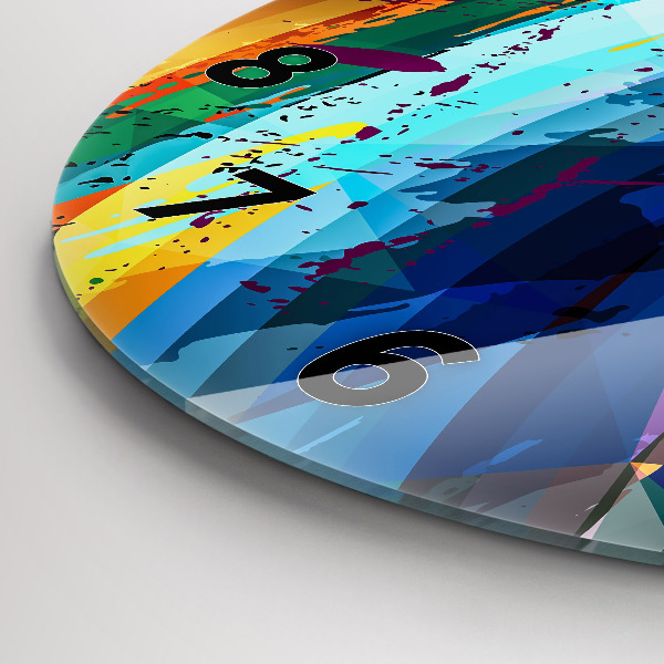 Kerek fali üvegóra Absztrakt háttér